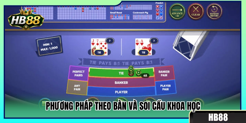Baccarat HB88 – Cách Theo Bàn Và Giữ Nhịp Chơi Bình Tĩnh 3 Bí quyết chọn bàn cược và bắt nhịp cầu chuẩn xác