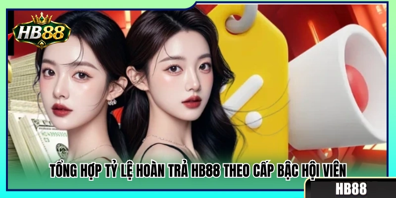 Hoàn Trả HB88 – Cách Hiểu Cashback Theo Từng Sảnh Chơi 4 Tỷ lệ hoàn trả HB88 tương ứng các hạng thành viên